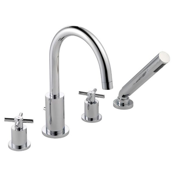 Francis Pegler Xia Bath Shower Mixer Tap with pull out shower - 4 Hole ...