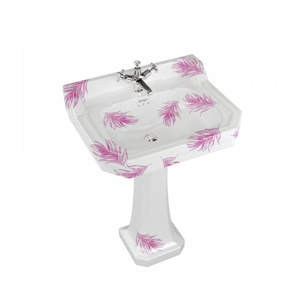 Burlington Bespoke Botanical Pink Edwardian 61cm Basin