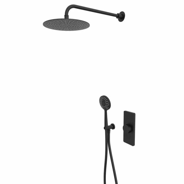 Tavistock Axiom Black Dual Function Shower System With Handset & Overhead Shower