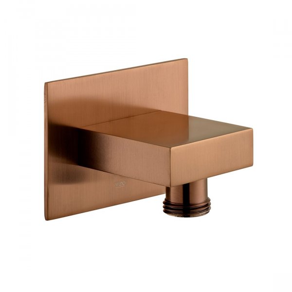 Vado Individual Square Wall Outlet - Brushed Bronze