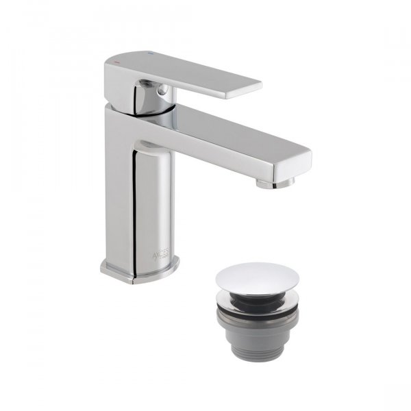 Vado Axces Ekko Mono Basin Mixer + Push Basin Waste