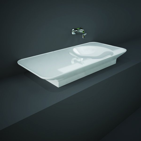 RAK Valet Basin Wall Hung Left Ledge 0th 112cm - Alpine White