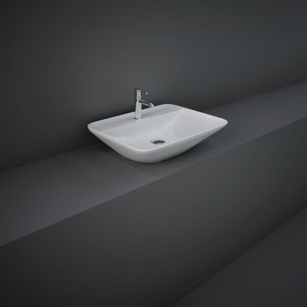 RAK Variant Rectangular Countertop Basin - Alpine White