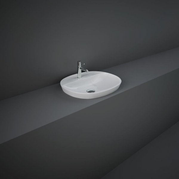 RAK Variant Oval Drop-In Basin 500mm 1th - Alpine White