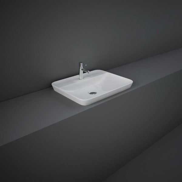 RAK Variant Rectangular Drop-In Basin 55cm - Alpine White