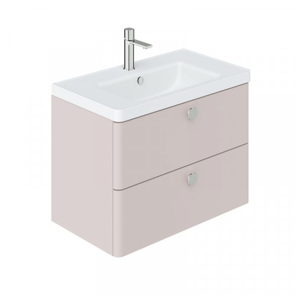 Vado Cameo 800mm Vanity Unit with 2 Drawers - Pink Clay