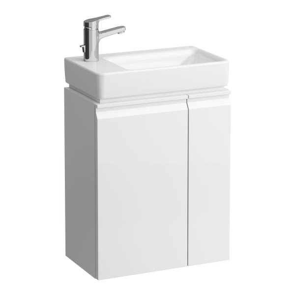 Laufen Pro S 470mm Cloakroom Vanity Unit with Open Right Hand Shelf - Matt White