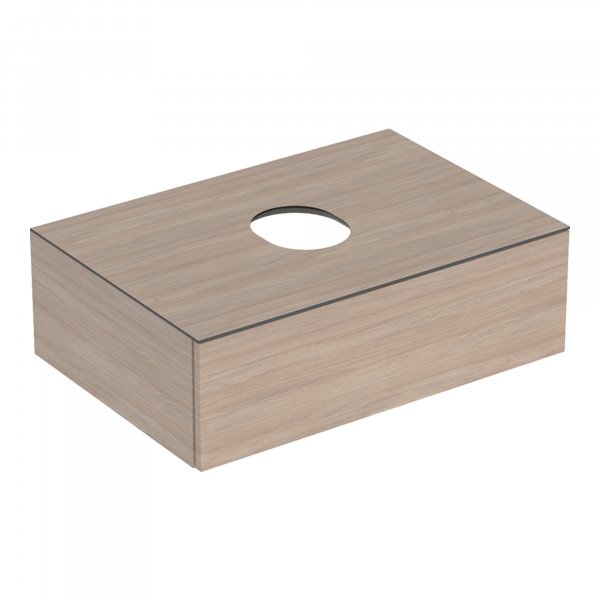 Geberit VariForm 750mm One Drawer Cabinet for Lay-On Basin - Oak