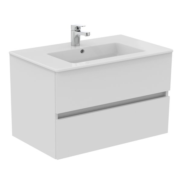 Ideal Standard Eurovit+ 100cm Wall Mounted Vanity Unit with 2 Drawers - Gloss White