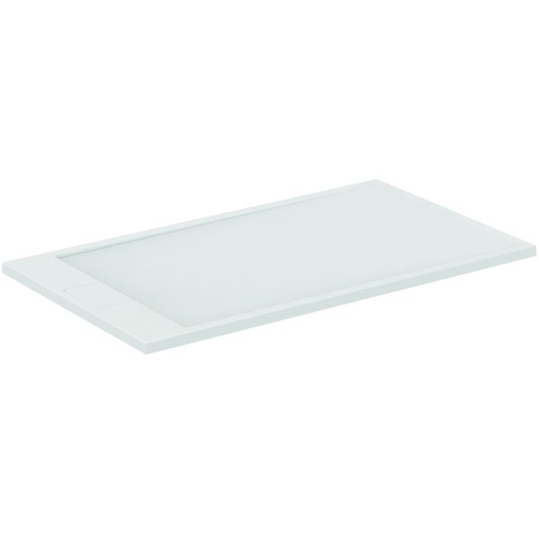 Ideal Standard i.life Ultra Flat S 1600 x 800mm Rectangular Shower Tray with Waste (On Short Side) - Pure White