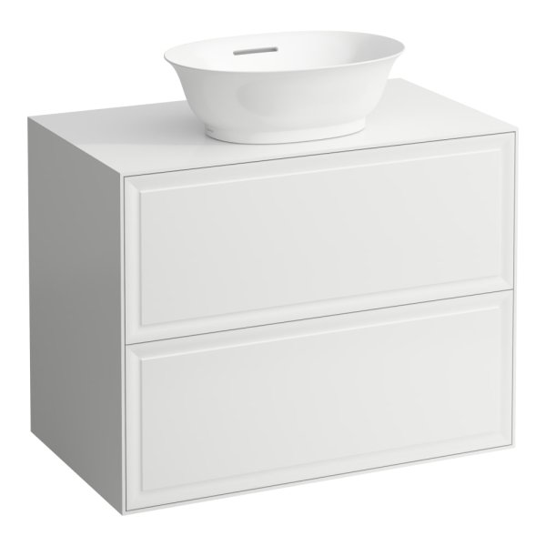 Laufen The New Classic 800mm Drawer Element for Bowl with Two Drawers - Gloss White