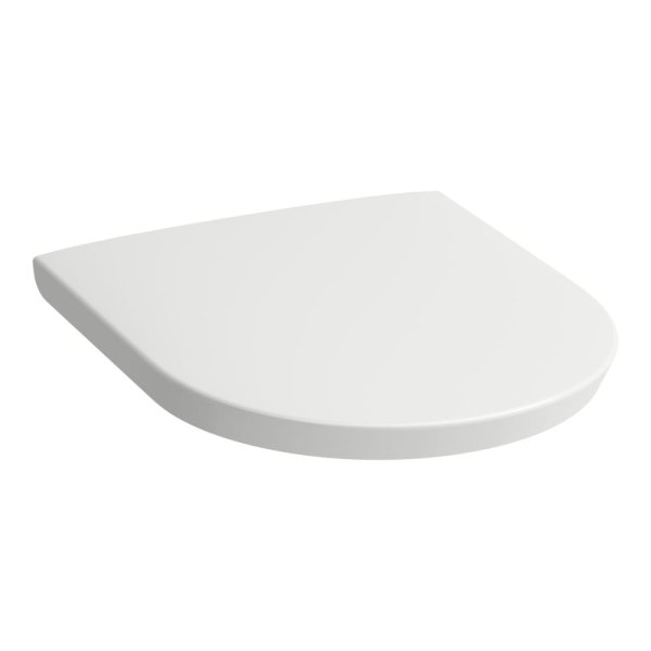 Laufen The New Classic Soft Close Seat with Removable Chrome Hinges - Matt White