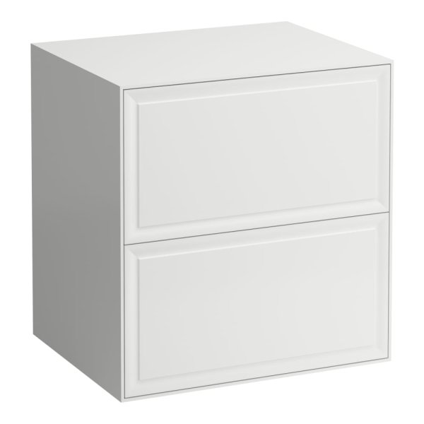 Laufen The New Classic 600mm Drawer Element for Basin (without cutout) with Two Drawers - Gloss White