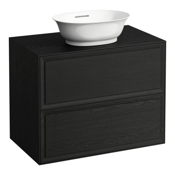 Laufen The New Classic 800mm Drawer Element for Bowl with Two Drawers - Blacked Oak