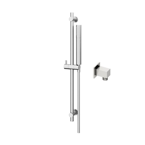 Abacus Square Outlet Shower Valve Riser Rail Kit - Chrome