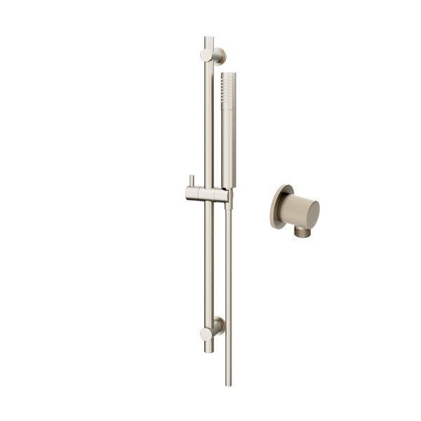 Abacus Round Outlet Shower Valve Riser Rail Kit - Brushed Nickel