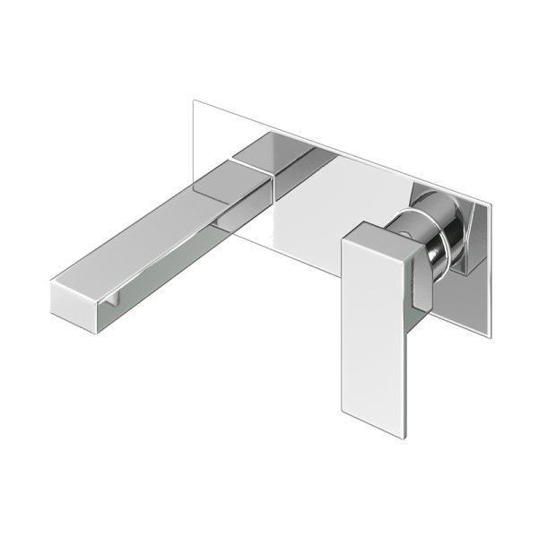 Abacus Plan Wall Mounted Basin Mixer with EZ Box - Chrome