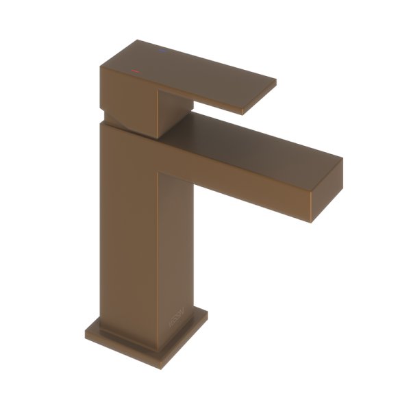 Abacus Plan Mono Basin Mixer - Brushed Bronze