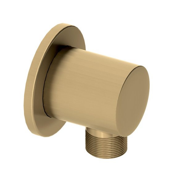 Abacus Emotion Round Wall Outlet Shower Valve - Brushed Brass