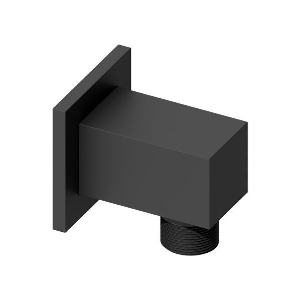 Abacus Emotion Square Wall Outlet Shower Valve - Matt Black