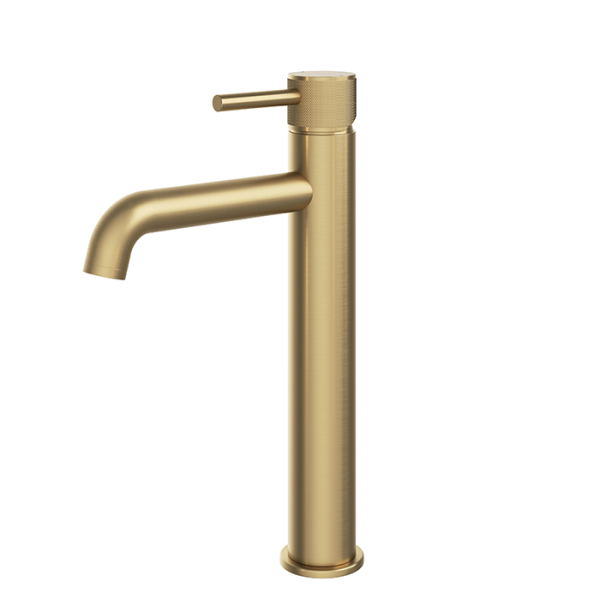 Abacus Iso Pro Tall Mono Basin Mixer - Brushed Brass