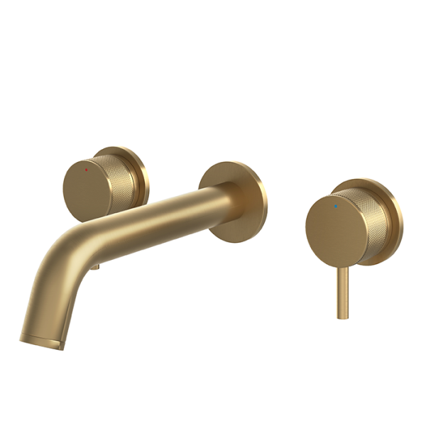 Abacus Iso Pro Concealed Basin Mixer (2 Handle) - Brushed Brass