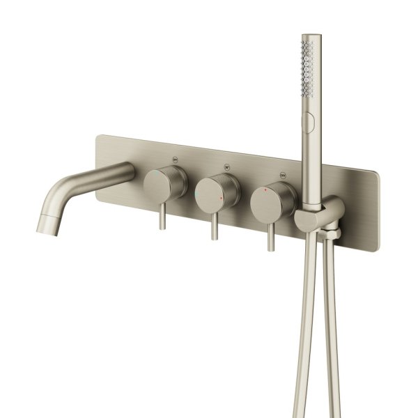 Abacus Iso Pro Thermostatic Concealed Bath-Shower Mixer - Brushed Nickel