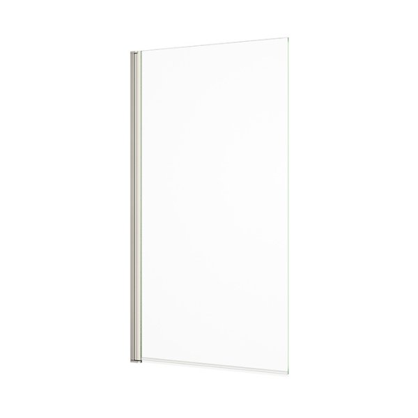 Abacus 1500 x 800mm Bath Screen - Brushed Nickel