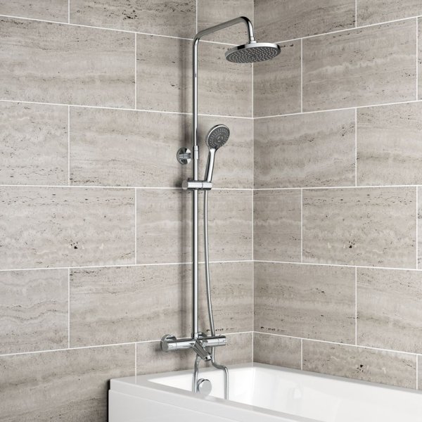 Abacus Emotion Thermostatic Bath-Shower Mixer Set - Chrome