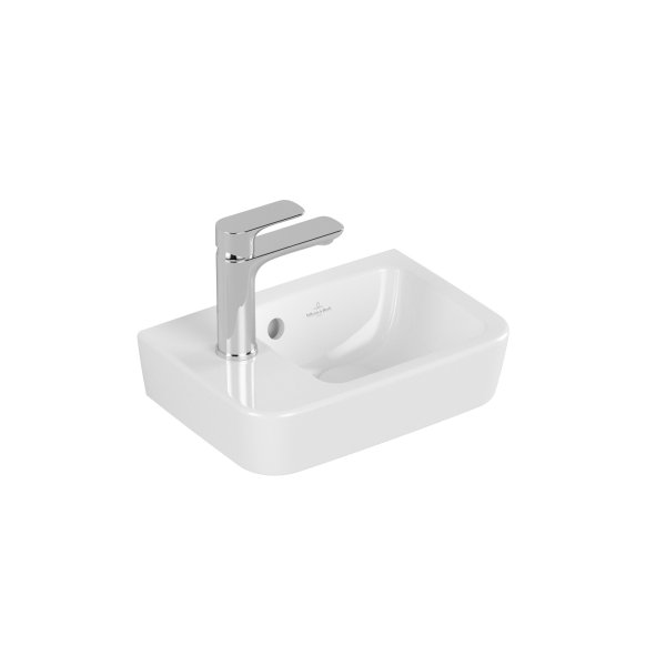 Villeroy & Boch O.Novo 360mm Wall-Hung Cloakroom Basin with Overflow - Left Hand