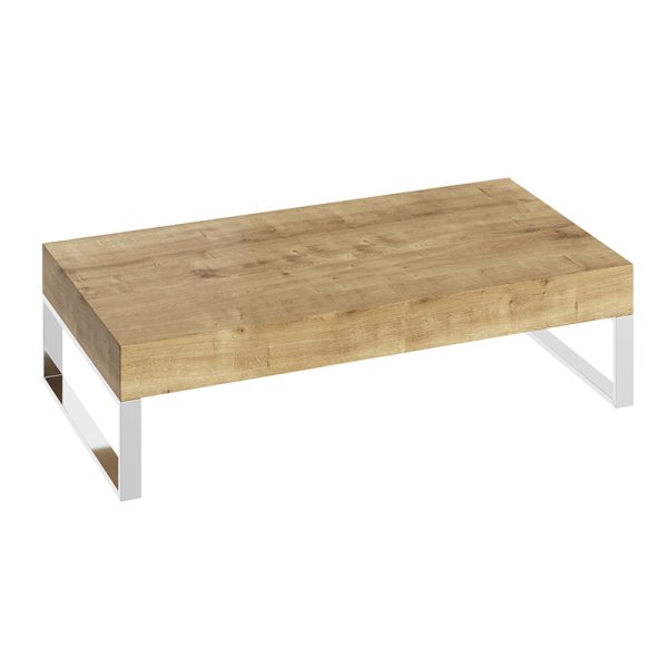 Abacus Concept Cloud 800mm Basin Shelf with Brushed Stainless Steel Towel Hangers - Halifax Oak