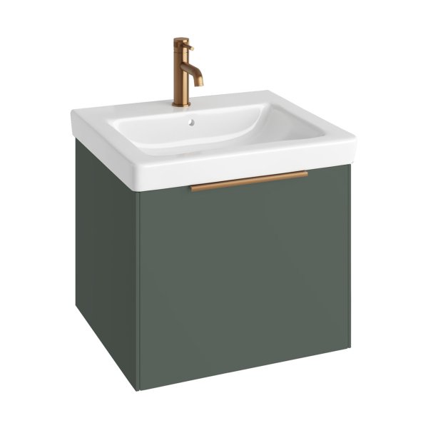 Abacus S3 Concepts 600mm Vanity Unit & Basin - Matt Sage Green