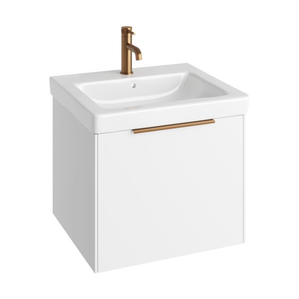 Abacus S3 Concepts 600mm Vanity Unit & Basin - Matt White