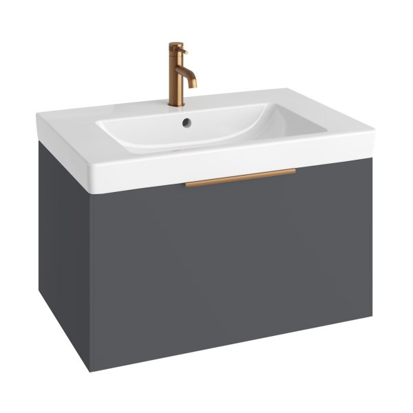 Abacus S3 Concepts 800mm Vanity Unit & Basin - Matt Anthracite