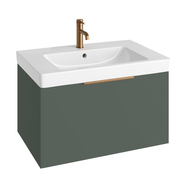 Abacus S3 Concepts 800mm Vanity Unit & Basin - Matt Sage Green