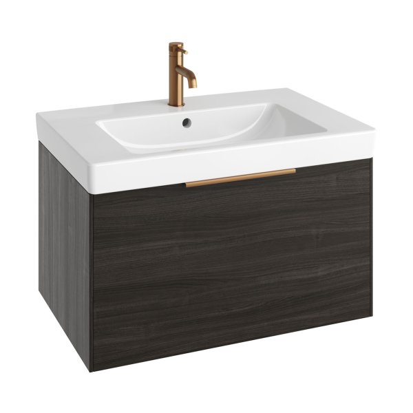 Abacus S3 Concepts 800mm Vanity Unit & Basin - Lava Wood