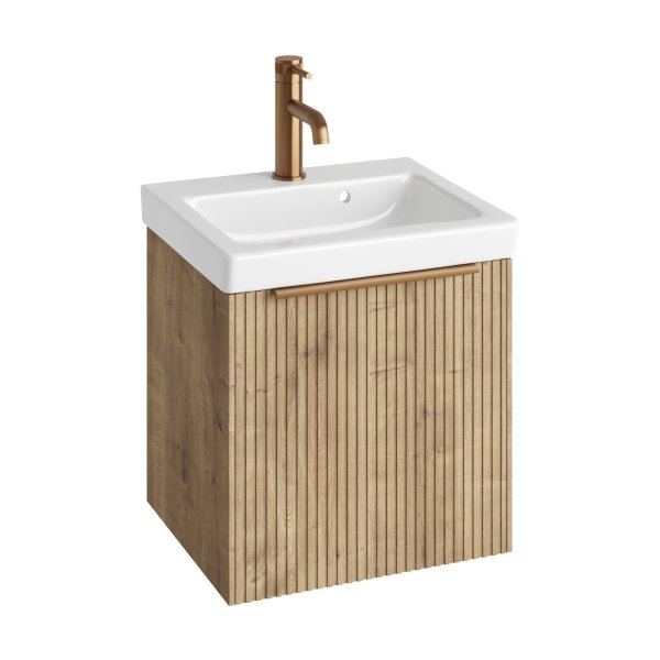 Abacus S3 Linear Concepts 450mm Vanity Unit & Basin - Halifax Oak