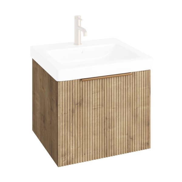 Abacus S3 Linear Concepts 600mm Vanity Unit - Halifax Oak