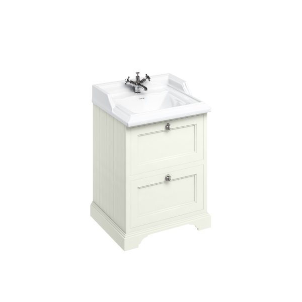 Burlington 650mm Vanity Unit with Two Drawers & Basin - Sand