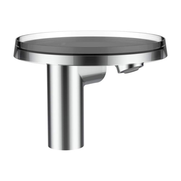 Kartell by Laufen 110mm Projection Basin Mixer and Transparent Crystal Disc Bowl - Chrome