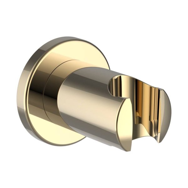 Laufen Round Wall Elbow with 52mm Projection & Vacuum Breaker - Gold