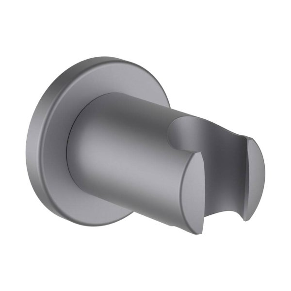 Laufen Round Wall Elbow with 52mm Projection & Vacuum Breaker - Stainless Steel