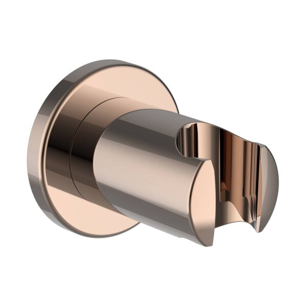 Laufen Round Wall Elbow with 52mm Projection & Vacuum Breaker - Rose Gold