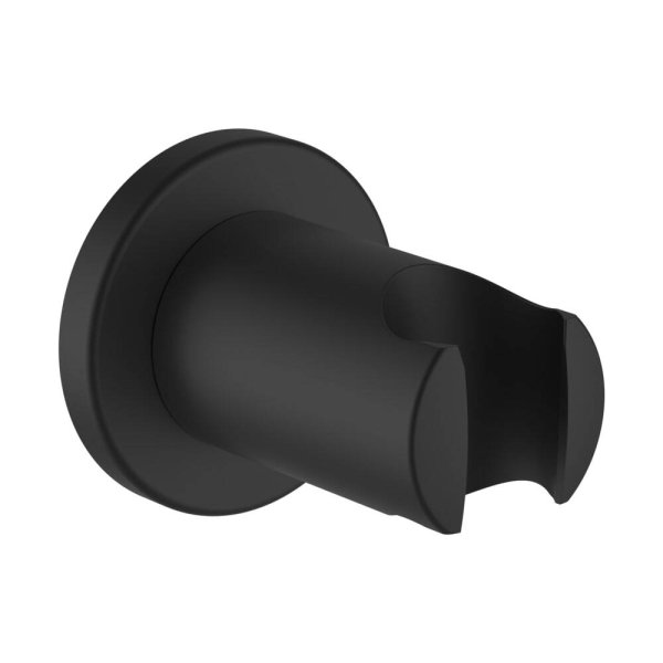 Laufen Round Wall Elbow with 52mm Projection & Vacuum Breaker - Matt Black