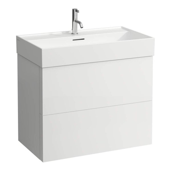 Kartell by Laufen 785mm 2 Drawer Vanity Unit with Organiser - Matt White