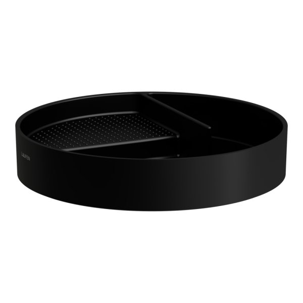 Laufen Val Round Accessory Tray - Matt Black