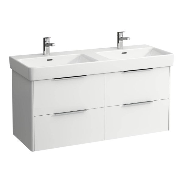 Laufen Base 1160mm 4 Drawer Vanity Unit - Matt White