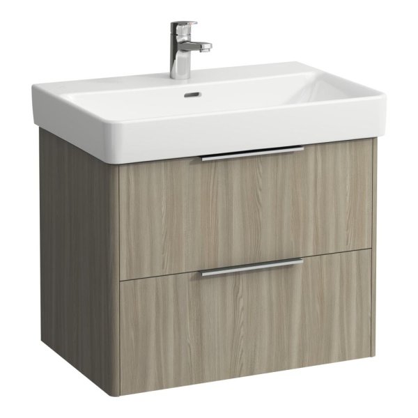 Laufen Base 665mm 2 Drawer Vanity Unit - Light Elm