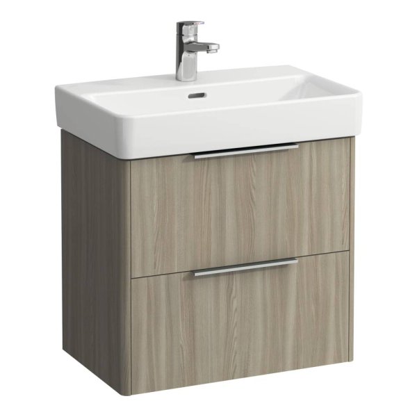 Laufen Base 570 x 360mm 2 Drawer Vanity Unit - Light Elm