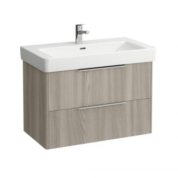 Laufen Base 810mm 2 Drawer Vanity Unit - Light Elm